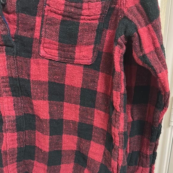 Rag & Bone Red and Black Plaid Flannel Shirt - Picture 4 of 7